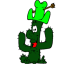 Dibujo Cactus con sombrero pintado por captusatravesado