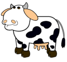 Dibujo Vaca pensativa pintado por Bebe