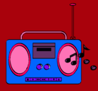 Dibujo Radio cassette 2 pintado por iri