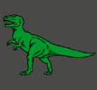 Dibujo Tiranosaurus Rex pintado por dinosaurio