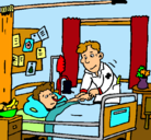 Dibujo Niño hospitalizado pintado por vamosalmedico