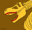 Dibujo Esqueleto tiranosaurio rex pintado por alexd