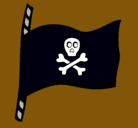 Dibujo Bandera pirata pintado por jairjr