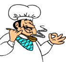 Dibujo Chef degustando pintado por axel