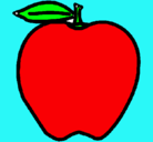 Dibujo manzana pintado por alexandra