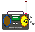 Dibujo Radio cassette 2 pintado por said