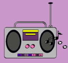 Dibujo Radio cassette 2 pintado por paula