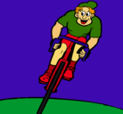 Dibujo Ciclista con gorra pintado por EMY