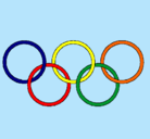 Dibujo Anillas de los juegos olimpícos pintado por ainhoa