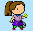 Dibujo Chica tenista pintado por catalina