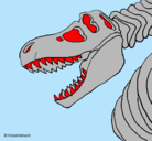 Dibujo Esqueleto tiranosaurio rex pintado por David