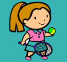 Dibujo Chica tenista pintado por tita