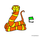 Dibujo Serpiente pintado por andy