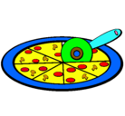 Dibujo Pizza pintado por celic