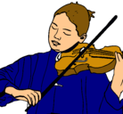 Dibujo Violinista pintado por samuel