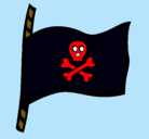 Dibujo Bandera pirata pintado por reilik