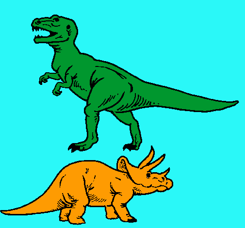 Triceratops y tiranosaurios rex