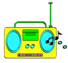 Dibujo Radio cassette 2 pintado por ivania