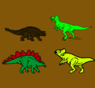 Dibujo Dinosaurios de tierra pintado por lucas