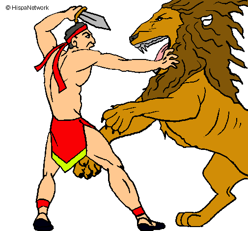 Gladiador contra león