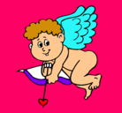 Dibujo Cupido pintado por taty