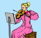 Dibujo Dama violinista pintado por virginita