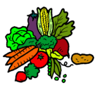 Dibujo verduras pintado por Lupis