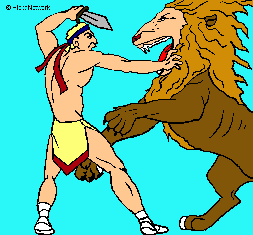 Gladiador contra león