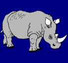 Dibujo Rinoceronte pintado por MAXI10.R.