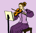 Dibujo Dama violinista pintado por Andrea