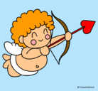 Dibujo Cupido pintado por floraflorea