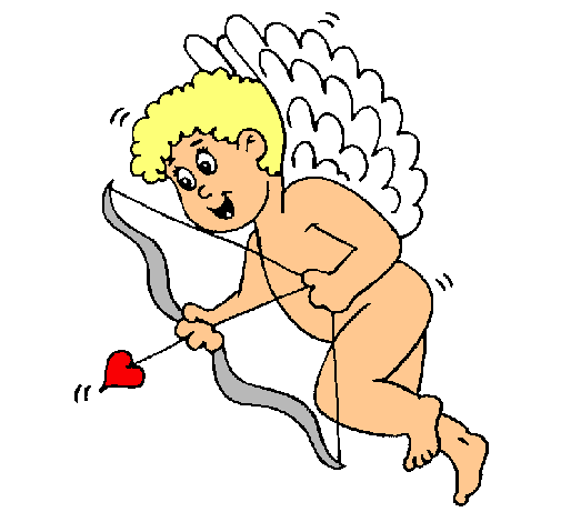 Cupido con grandes alas