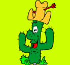 Dibujo Cactus con sombrero pintado por alejandrocorreia