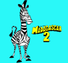 Dibujo Madagascar 2 Marty pintado por basti