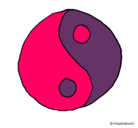 Dibujo Yin yang pintado por eva
