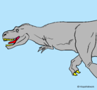 Dibujo Tiranosaurio rex pintado por preestoric