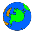 Dibujo Planeta Tierra pintado por lorena