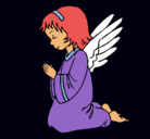 Dibujo Ángel orando pintado por ositolulu