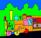 Dibujo Locomotora pintado por pablo