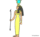 Dibujo Hathor pintado por Grisel