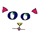 Dibujo Cara de gato pintado por flo