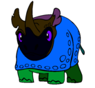 Dibujo Rinoceronte pintado por gero