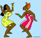 Dibujo Mujeres bailando pintado por daniela