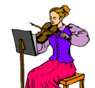 Dibujo Dama violinista pintado por alba