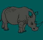Dibujo Rinoceronte pintado por Lusmanuel