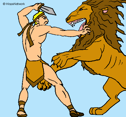 Gladiador contra león