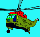 Dibujo Helicóptero al rescate pintado por tuti