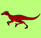 Dibujo Velociraptor pintado por Daniel.