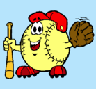 Dibujo Bola de béisbol pintado por maria199705