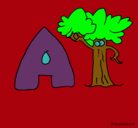 Dibujo Árbol pintado por andrew